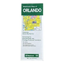 Orlando Florida Map 1994 from National Car Rental Vintage - $9.89