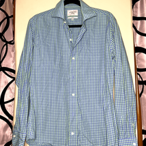 Nordstrom Ledbury Slimfit longsleeve, checked button down shirt, size medium - £15.47 GBP