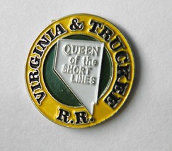 Virginia &amp; Truckee Rail Road Rail Queen Of The Short Lines Railroad Lapel Pin - £4.49 GBP