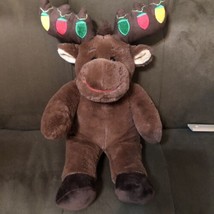 Build A Bear Workshop Plush Hal The Moose Christmas Lights Antlers Stuffed 14&quot; - £10.83 GBP