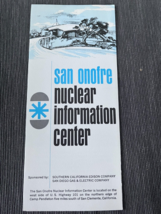 San Onofre Nuclear Information Center  California CA Brochure 1960s - $17.50