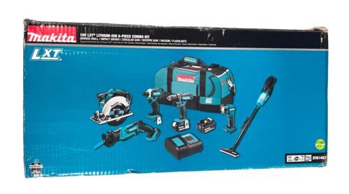 Makita 18 V LXT Lithium-Ion Cordless 6-Piece Combo Kit (3.0 Ah) , Model XT614SX1 - $399.05