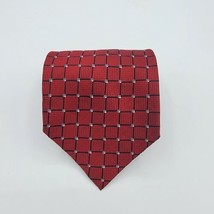 Mens Necktie New No Tags 100% Silk, Red And Grey Geometric Size 59 By 4 ... - £5.49 GBP