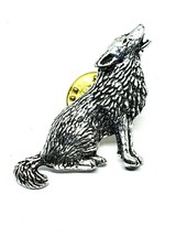 Wolf Pewter Pin Badge Brooch Howling Nature Badge Partnership Lapel Unisex Uk - £5.89 GBP