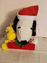 Peanuts Snoopy and Woodstock on Sled Rocking Musical Plush - £27.93 GBP