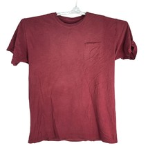 Hanes Mens Maroon Crew Neck Pocket T-Shirt Size M - $14.00