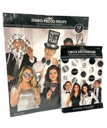 NEW-FACTORY SEALE NEW YEARS EVE DECORATIONS JUMBO PHOTO PROPS &amp; HANGING ... - $4.90