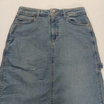 LEE Workwear Mid Rise Medium Denim Skirt Size 2M (36×22) Stretch Slit 112344209 image 11