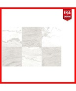 Water Resistant 12-Inch Peel and Stick Tiles - Timeless Beige Marble Design - $41.30 CAD