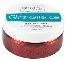 Gina K Designs Glitz Glitter Gel 2.3oz-Red Velvet - £20.85 GBP
