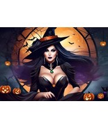 Halloween Witch PFP AI Digital Image Picture Photo Wallpaper Background ... - £1.54 GBP