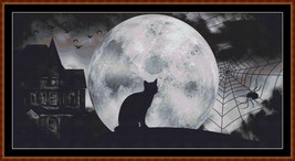 Halloween Moon ~~ cross stitch pattern ~~ counted cross stitch pattern PDF - £12.64 GBP