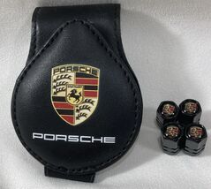 Magnetic Leather Sunglasses Visor Clip&amp;Metal Tire Air Stem Valve Set For... - $32.42