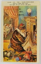 Christmas Santa with Toys  Glow in The Dark 1980 Merrimack Postcard R6 - £7.60 GBP