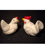 Vintage Rooster Hen Salt &amp; Pepper Shaker Set - Farmhouse Country Chicken... - $21.10