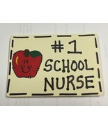 School Nurse GIfts N3200 -  No. 1 School Nurse Wood Sign   - £1.96 GBP