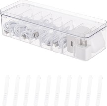 Clear Plastic Cable Organizer Box With Adjustment Compartments From, 1 P... - £32.99 GBP