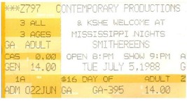 Il Smithereens Ticket Stub Luglio 5 1988 St.Louis Missouri - $45.40