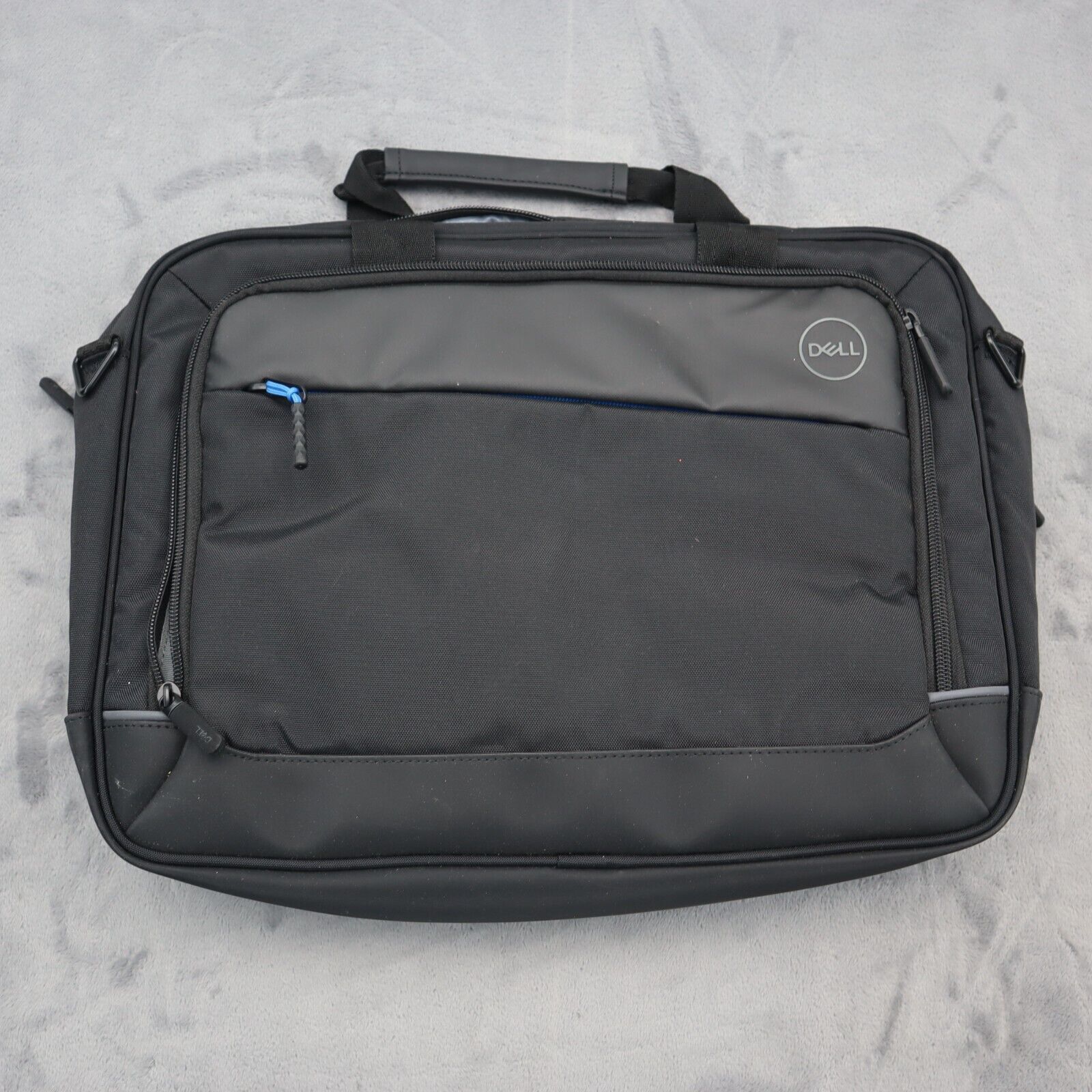 Dell Laptop Bag Black Messenger Pocket Zip Closure Organizer Protective - $19.68