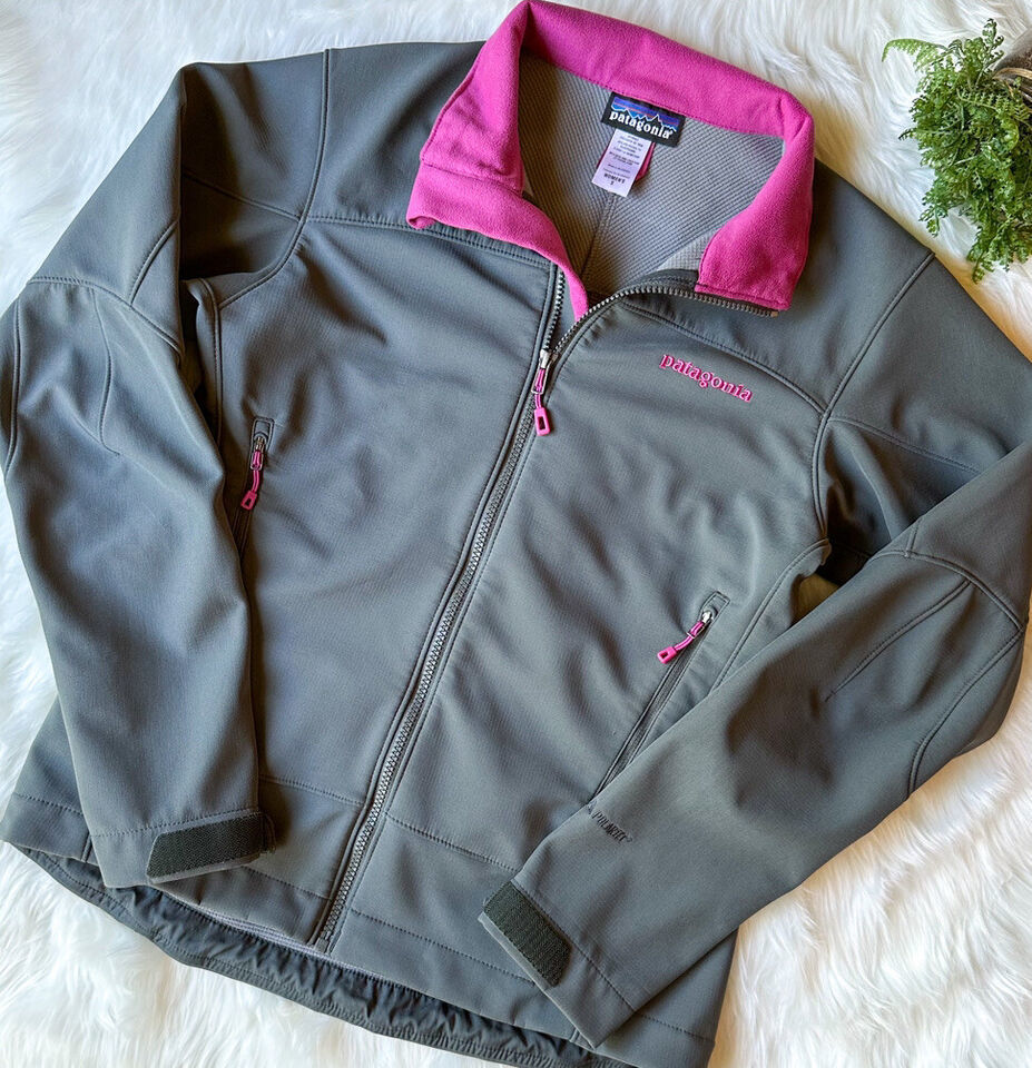 Patagonia Jacket Women&#39;s S Adze Polartec Windbloc Softshell Gray Pink Fu... - $48.09