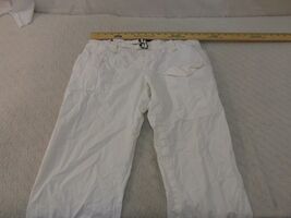 Womens Ralph Lauren 100% Cotton 8 White Casual Button Fly Capri Pants - $15.65