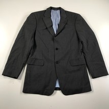 Tommy Hilfiger Blazer Herren 38 R Grau Nadelstreifen Zwei Knöpfe Wolle K... - $24.73