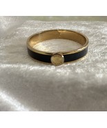 Estee Lauder Black &amp; Gold Tone Enamel Bangle Bracelet - $12.99
