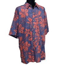 Cooke Street Hawaiian Shirt Tropical Floral Reverse Print Aloha Size XL - £38.03 GBP