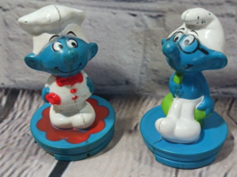 1982 Mattel Preschool Magic Talk Smurfs House Figures Baker Brainy Smurf... - £3.86 GBP