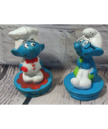 1982 Mattel Preschool Magic Talk Smurfs House Figures Baker Brainy Smurf... - £3.88 GBP