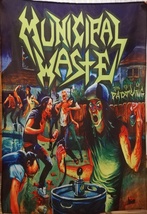 MUNICIPAL WASTE The Art of Partying FLAG CLOTH POSTER BANNER CD Thrash M... - £15.66 GBP