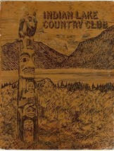 Indian Lake Country Club Menu Indianapolis Indiana 1980&#39;s Totem Pole Cover - £27.13 GBP