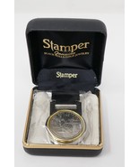 2001 New York Quarter Stainless Steel Gold Color Bezel Hindged Money Clip - $49.99