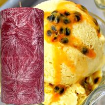 Passion Fruit Ice Cream Scented Palm Wax Pillar Candle Hand Poured - £19.69 GBP+