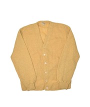 Vintage 70s The Sportsman Mohair Wool Cardigan Sweater Mens L Khaki Grun... - $114.18