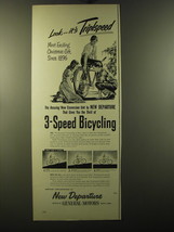 1950 New Departure Triplspeed Bicycle Conversion Ad - Look.. It&#39;s triplspeed - $18.49