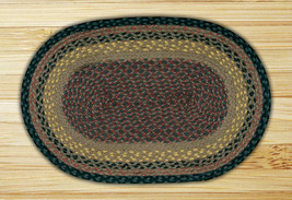 Earth Rugs C-99 Brown Black Charcoal Oval Braided Rug 4 Feet x 6 Feet - £121.99 GBP