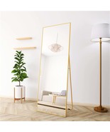 Golden Full Length Wall Mirror, Alloy Frame - $3,217.48 MXN