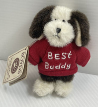 Boyds Bears 4&quot; Mini Message Best Buddy Dog Puppy Red Shirt Thinkin of Ya Series - £117.26 GBP