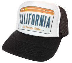 California License Plate Trucker Hat mesh hat snapback hat black New - $17.68