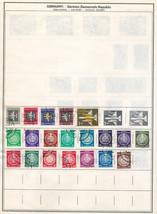 GERMANY GDR 1962-1965 Very Fine Used Stamps Hinged on list: 2 Sides - £2.08 GBP