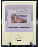 Family Silver Tone Hearts &amp; Flower 4x6 Photo Picture Frame Carr Burnes o... - £7.43 GBP