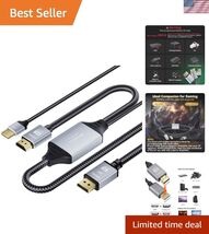 HDMI 2.1 to DisplayPort Adapter Cable Uni-Directional, from HDMI Source ... - $100.23