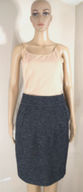 CAbi  Dark Tweed Gray Wool Blend Lined Straight Skirt Pockets Womens Siz... - £31.46 GBP