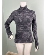 Lululemon Outrun the Elements 1/2 Zip Incognito Camo HTR Black Size 6 - €36,30 EUR