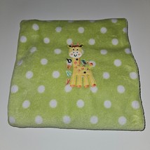 Garanimals Giraffe Bird Green White Polka Dot Baby Blanket Fleece Lovey ... - £23.61 GBP