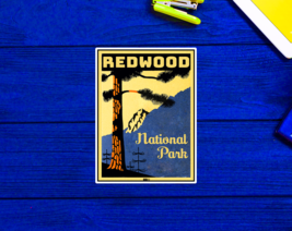 Redwood National Park California Vintage Sticker 2.9&quot; x 4&quot; - £4.18 GBP
