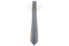 Vintage 40s 50s Rockabilly Silk Geometric 5 Fold Skinny Neck Tie Dress T... - £23.70 GBP