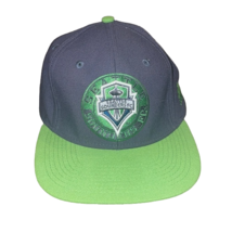 Adidas Seattle Sounders FC Soccer Club Snapback Hat OS Blue Green Sports - £10.98 GBP