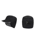 Black Winter Hat with Ear Flaps Thermal Warm Snow Ski Cap Flat Cap - £28.76 GBP